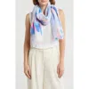 Area Stars Abstract Paint Brush Print Scarf In Multi
