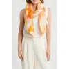 Area Stars Abstract Paint Brush Print Scarf In Orange