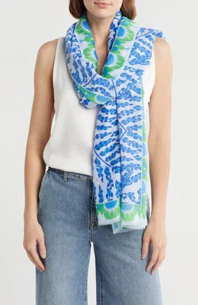 Area Stars Abstract Print Scarf In Blue