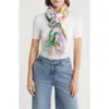 Area Stars Abstract Print Scarf In Green