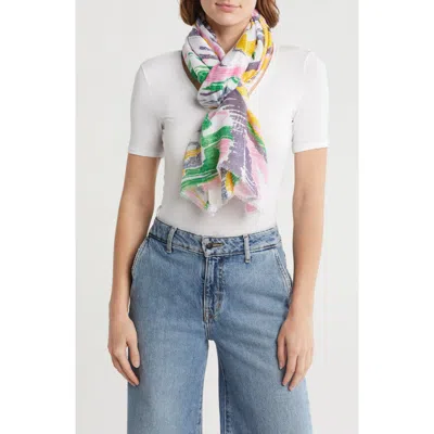 Area Stars Abstract Print Scarf In Green