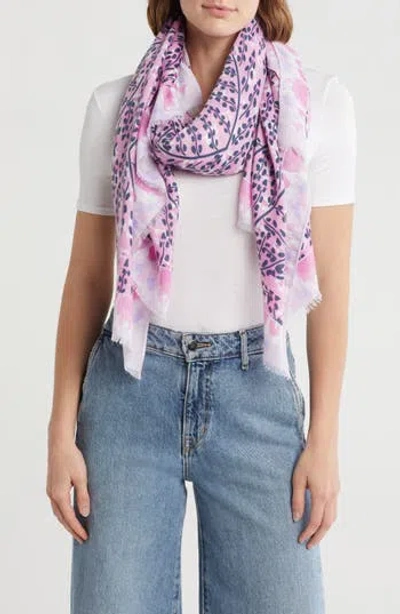 Area Stars Abstract Print Scarf In Purple