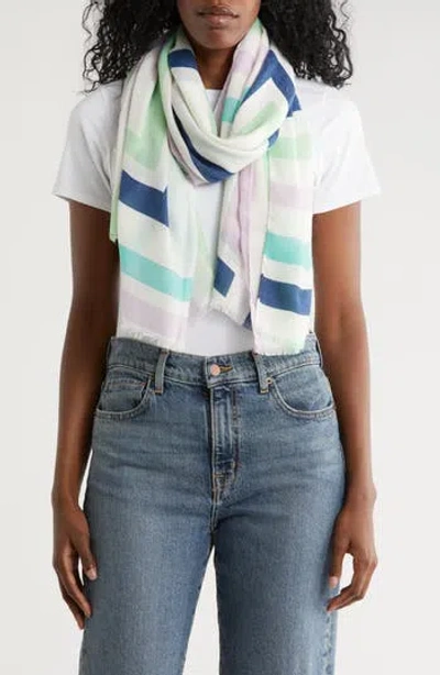 Area Stars Abstract Print Scarf In Blue