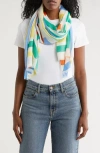 Area Stars Abstract Print Scarf In Orange