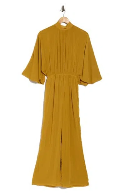 Area Stars Allura Tie Back Jumpsuit In Gold
