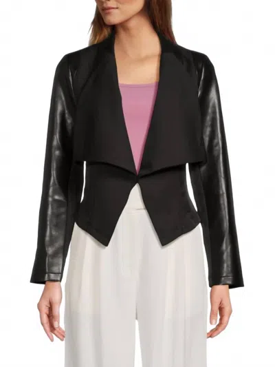 Area Stars Amber Open-front Jacket In Black