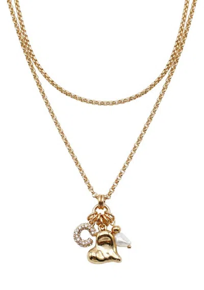 Area Stars Archana Double Layer Charm Chain In Gold