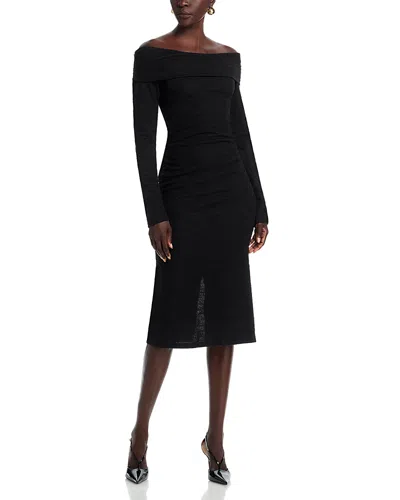 Area Stars Bailey Off-the-shoulder Dress In Black