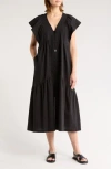 Area Stars Bea Button Front Dress In Black