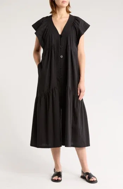 Area Stars Bea Button Front Dress In Black