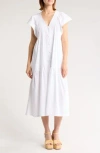 Area Stars Bea Button Front Dress In White