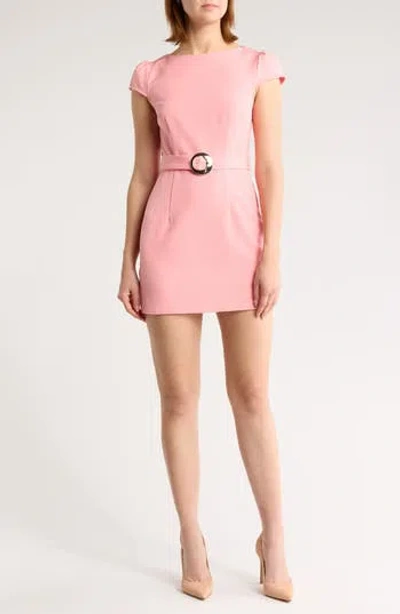 Area Stars Bella Belted Cap Sleeve Dress In Pink