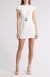 Area Stars Bella Belted Sheath Dress In White