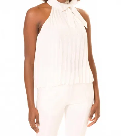 Area Stars Bow Halter Top In White In Neutral