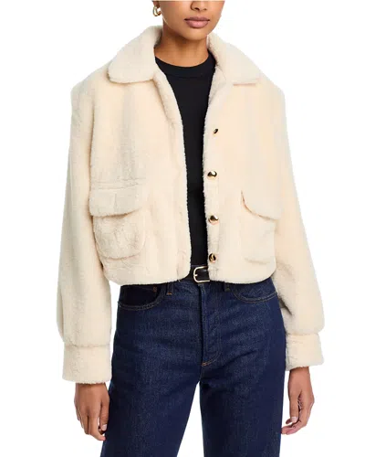 Area Stars Cameron Teddy Fleece Jacket In Neutral