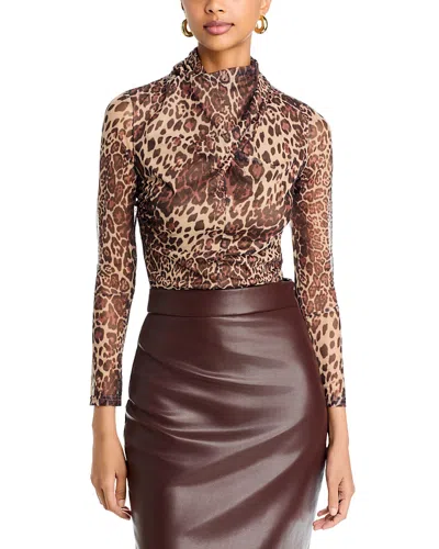 Area Stars Carter Leopard Print Top In Multi