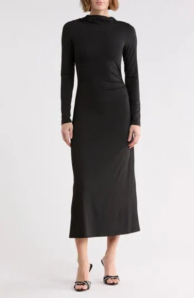 Area Stars Cleo Long Sleeve A-line Dress In Black