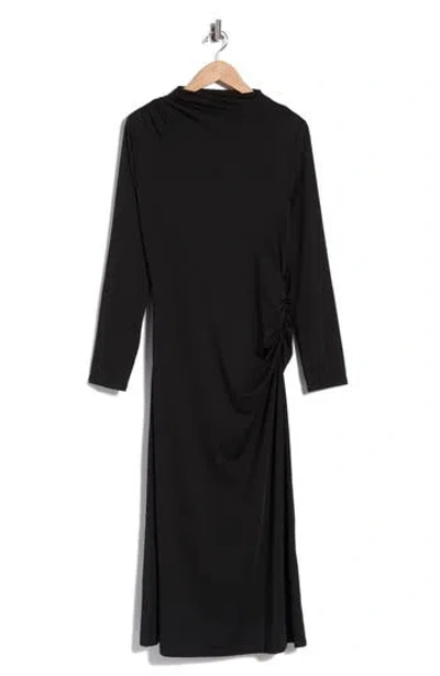 Area Stars Cleo Ruched Jersey Dress In Black