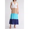Area Stars Colorblock Maxi Dress
