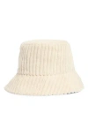 Area Stars Corduroy Bucket Hat In White