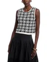 Area Stars Cropped Patterned Top