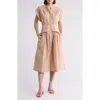 Area Stars Cuff Button Front Dress