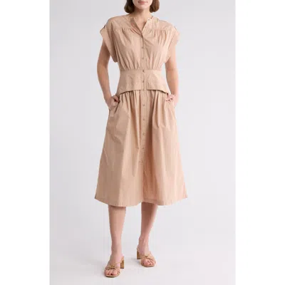 Area Stars Cuff Button Front Dress