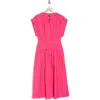 Area Stars Cuff Button Front Dress In Pink
