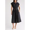 Area Stars Side Tie Dress In Black