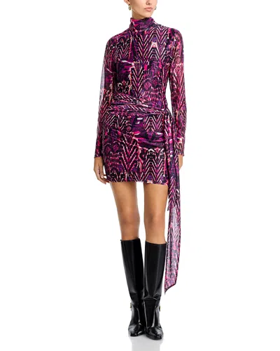 Area Stars Dara Sash Waist Dress In Purple