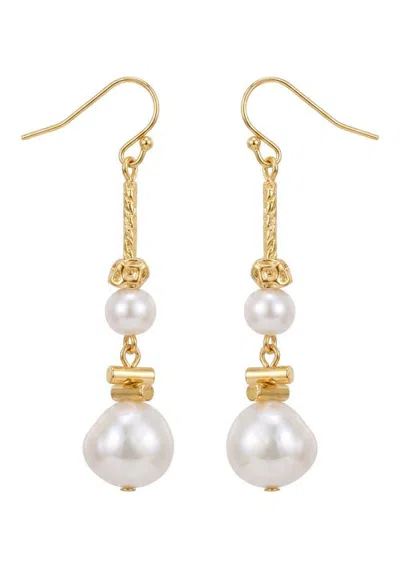 Area Stars Deepti Pearl Chain Earrings In Gold