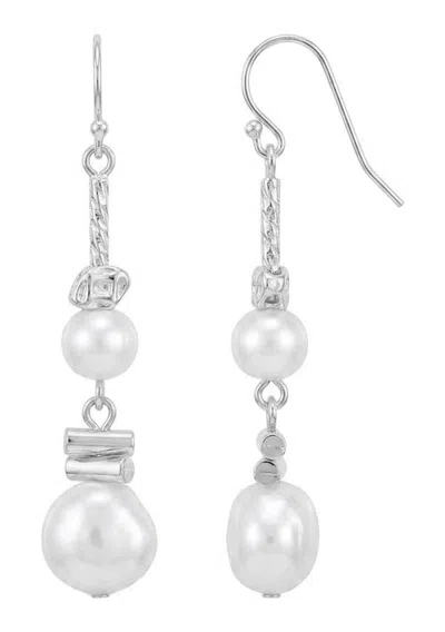 Area Stars Deepti Pearl Chain Earrings In Metallic