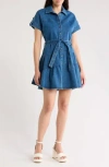 Area Stars Denim Shirtdress In Dark Blue
