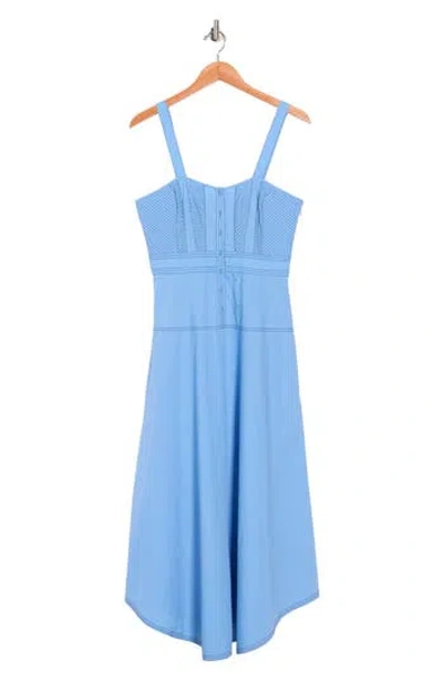 Area Stars Devi Topstitch Midi Dress In Blue