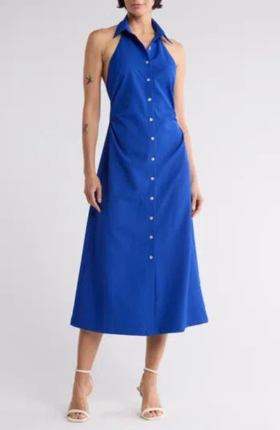 Area Stars Dreia Halter Shirtdress In Royal Blue
