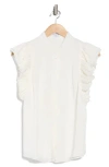 Area Stars Drew Ruffle Sleeve Top In White