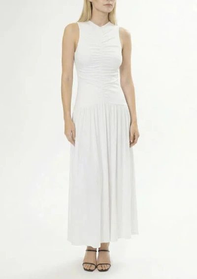 Area Stars Ella Ruched Jersey Dress In White