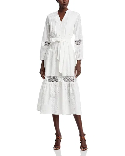 Area Stars Eyelet Border Dress In White