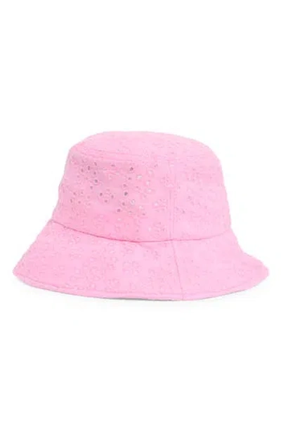 Area Stars Eyelet Bucket Hat In Pink