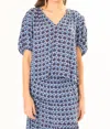 Area Stars Fan Flutter Sleeves Top In Blue In Blue