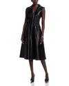 Area Stars Faux Leather Zippered Dress In Black