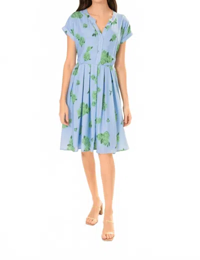 Area Stars Floral Belted Dress In Blue