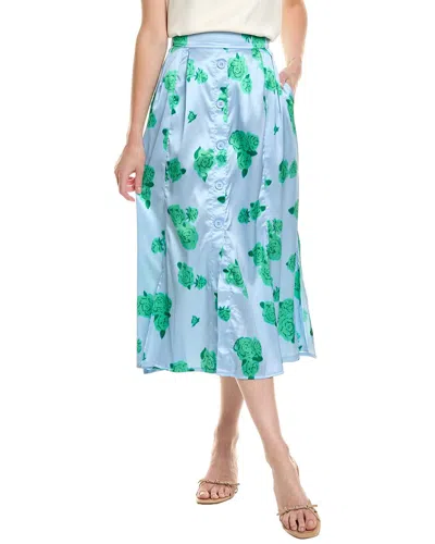 AREA STARS AREA STARS FLORAL CARWASH MIDI SKIRT