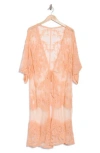 Area Stars Floral Lace Ruana In Peach