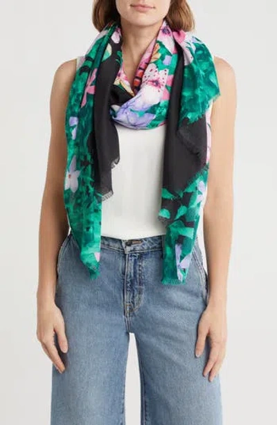 Area Stars Flower Print Scarf In Multi