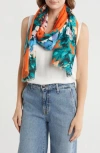 Area Stars Flower Print Scarf In Multi