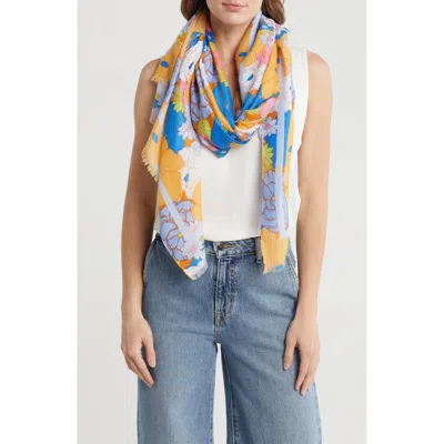 Area Stars Flower Print Scarf In Multi