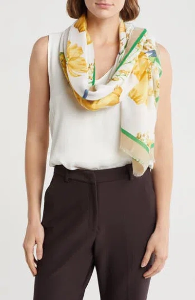 Area Stars Flower Print Scarf In Multi