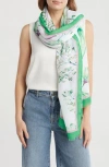 Area Stars Flower Print Scarf