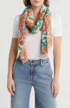 Area Stars Flower Print Scarf In Multi